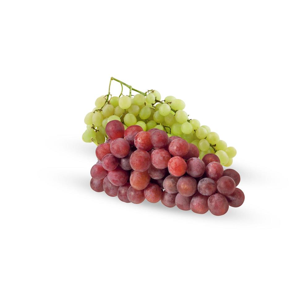 uvas de buquê de vermelho e verde, isoladas no fundo branco com recorte foto
