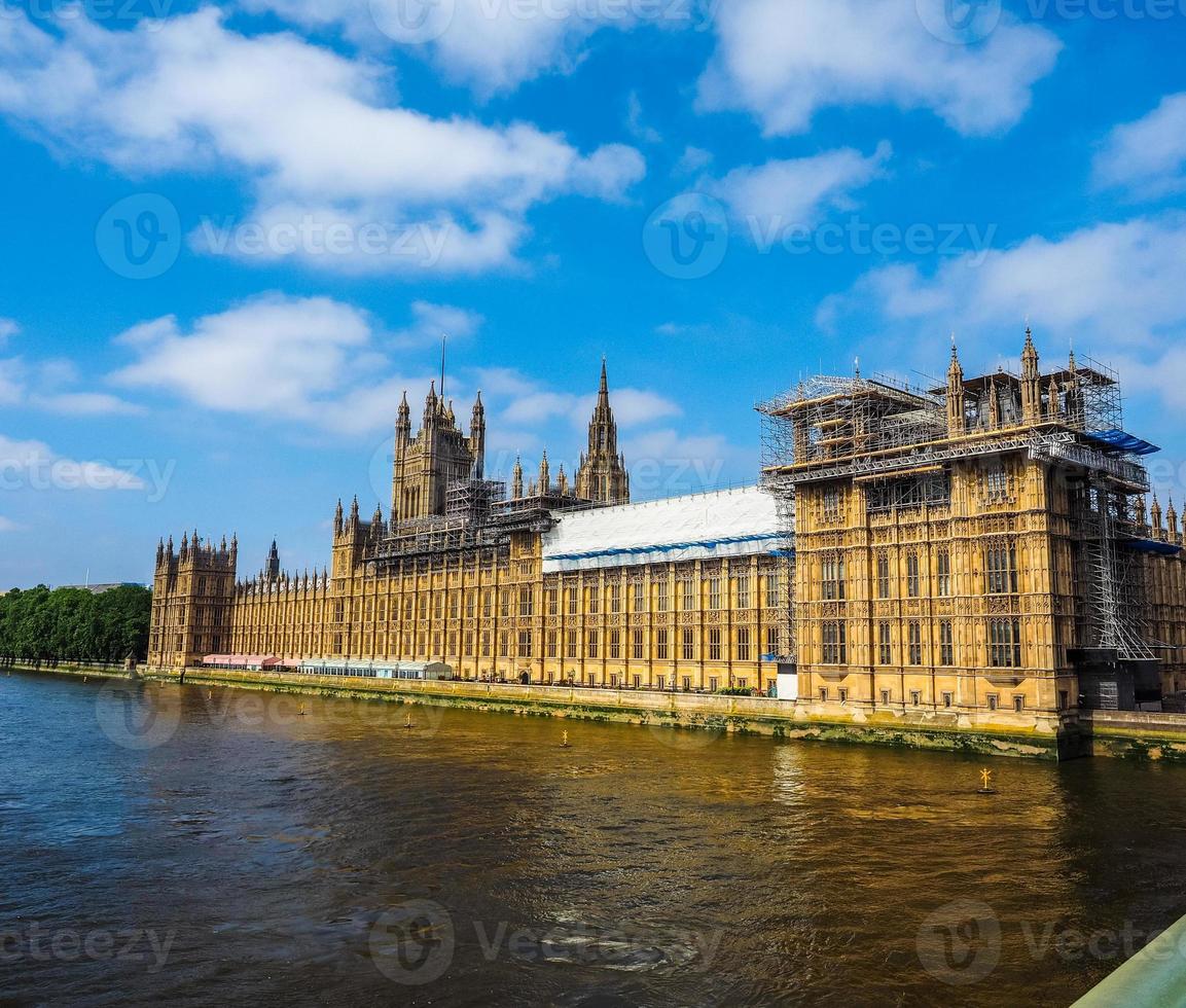 hdr casas do parlamento obras de conservação em londres foto