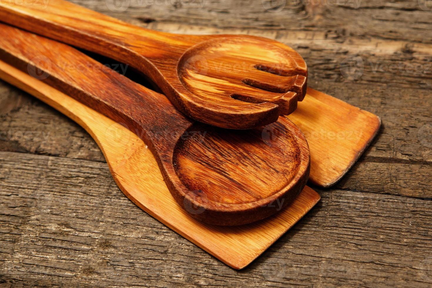 utensílios de cozinha em madeira foto