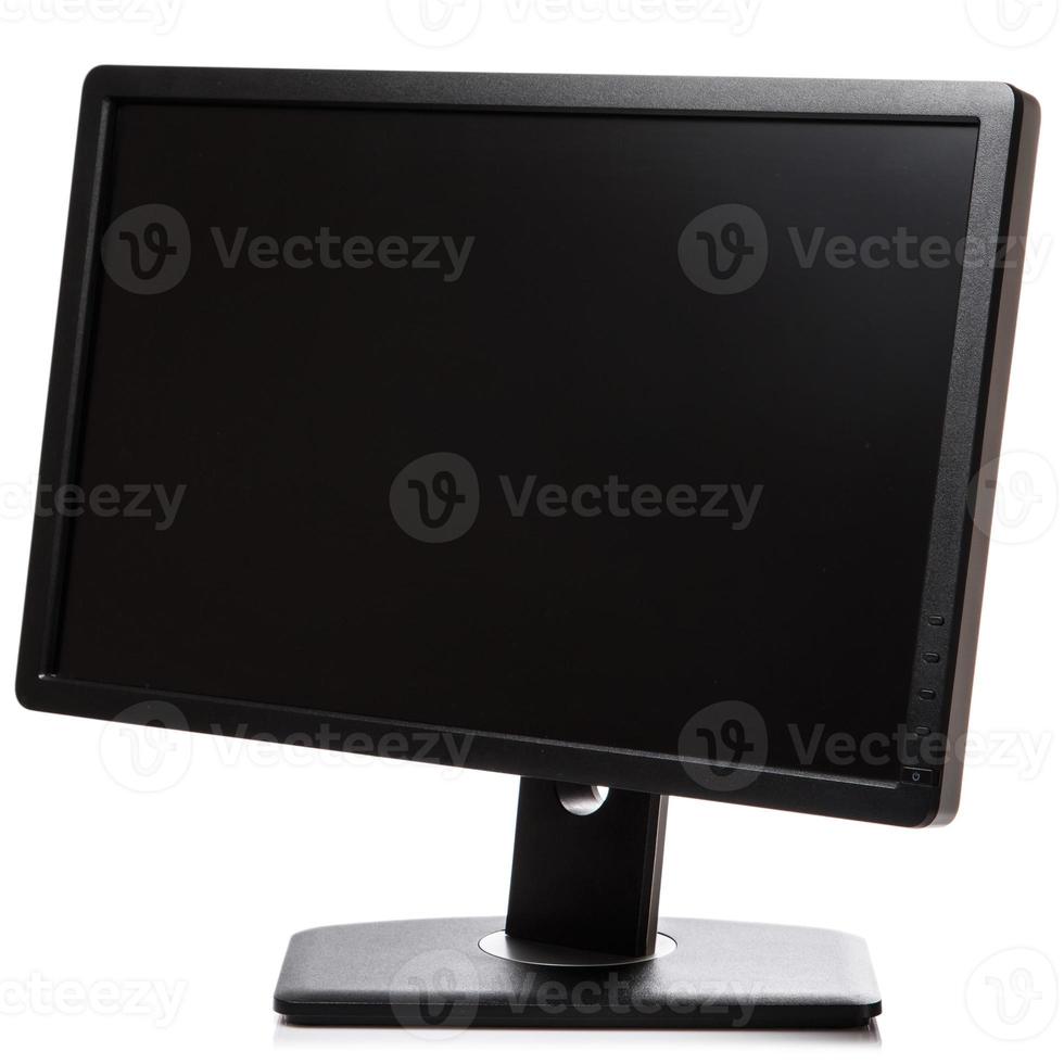 monitor widescreen em fundo branco foto