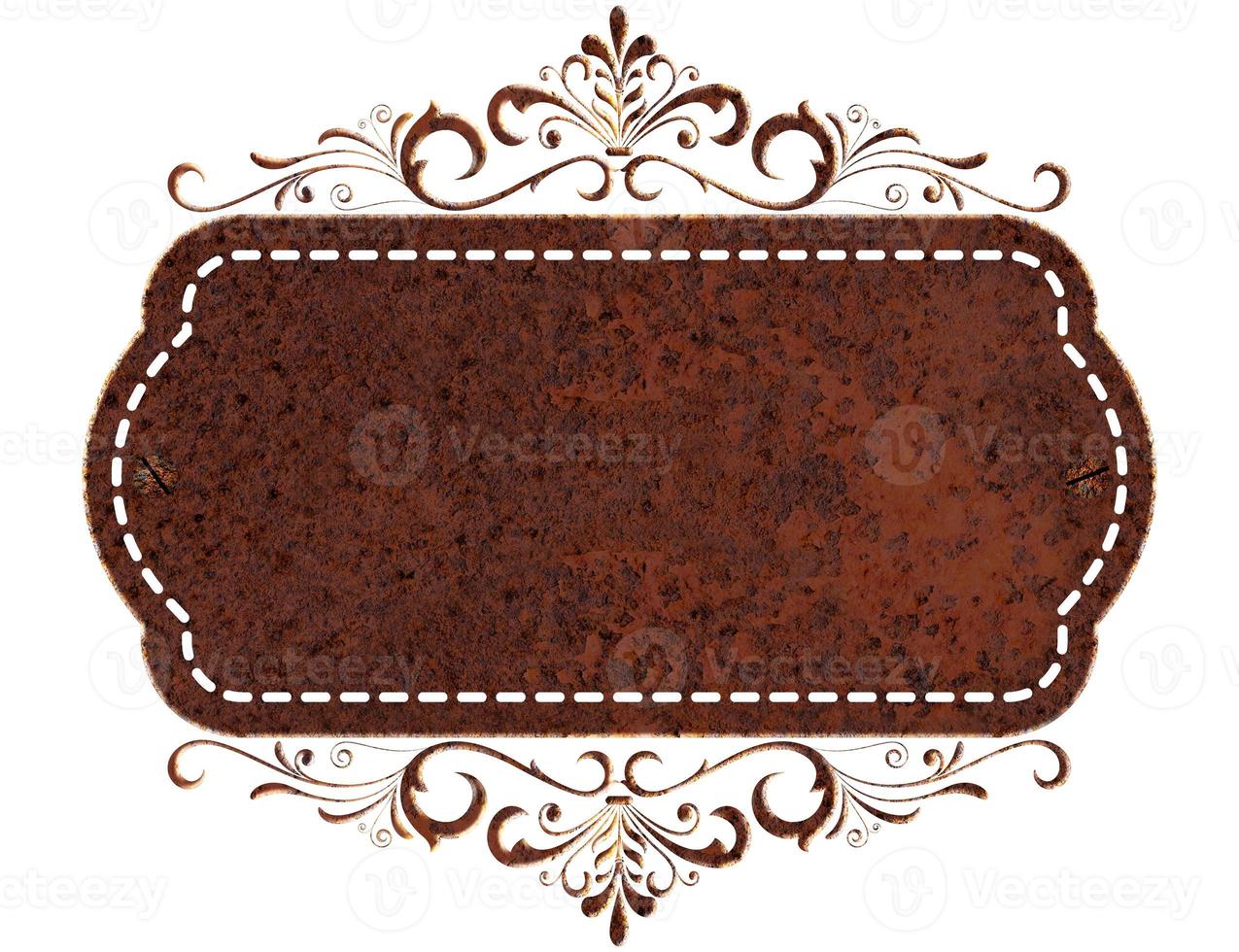 moldura de aço antiga decorativa foto