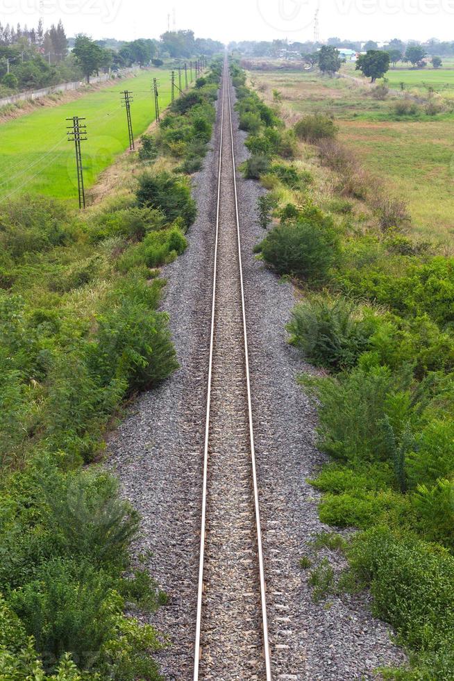 acima do campo ferroviário foto