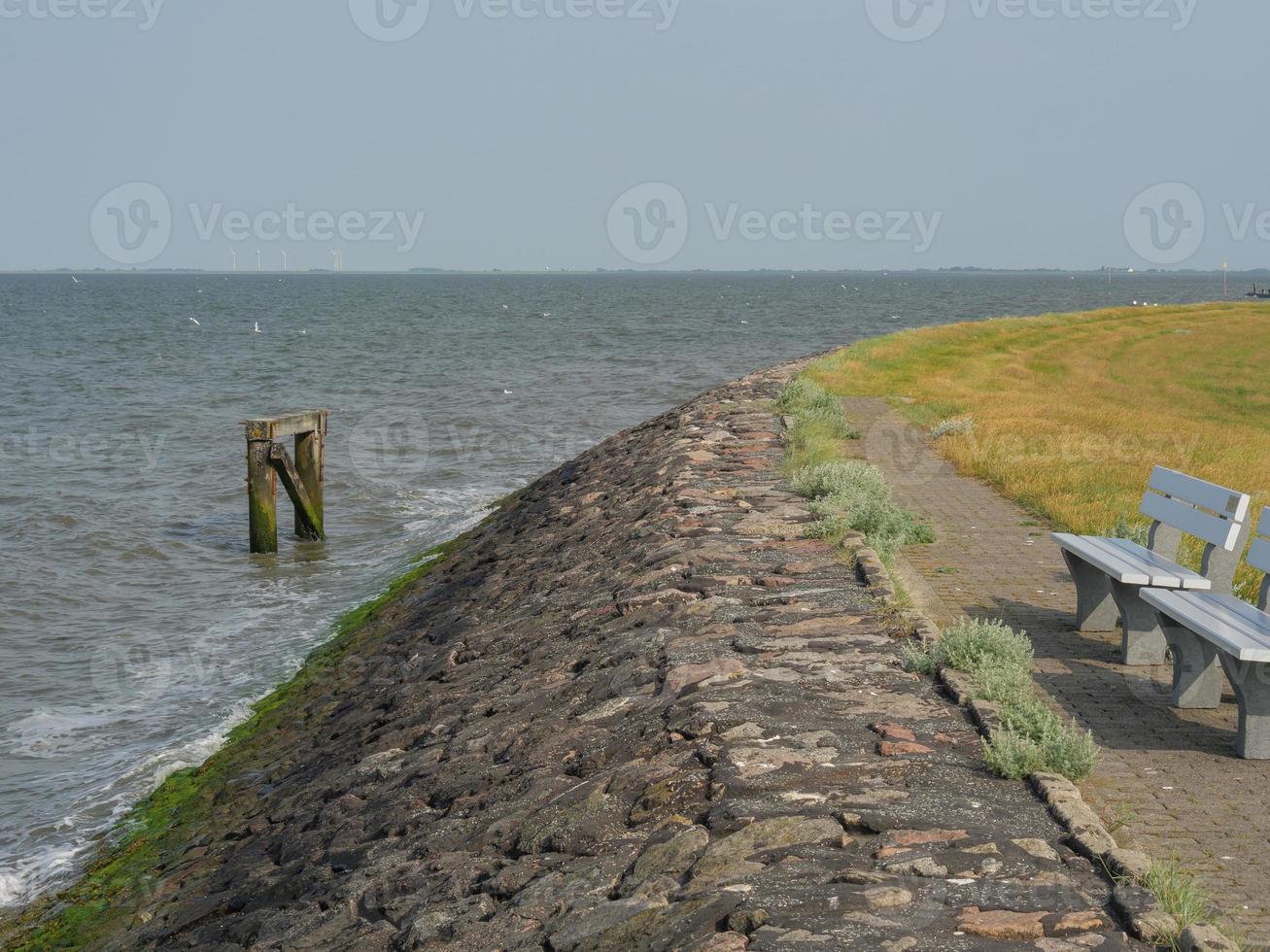 hallig hooge no mar do norte alemão foto