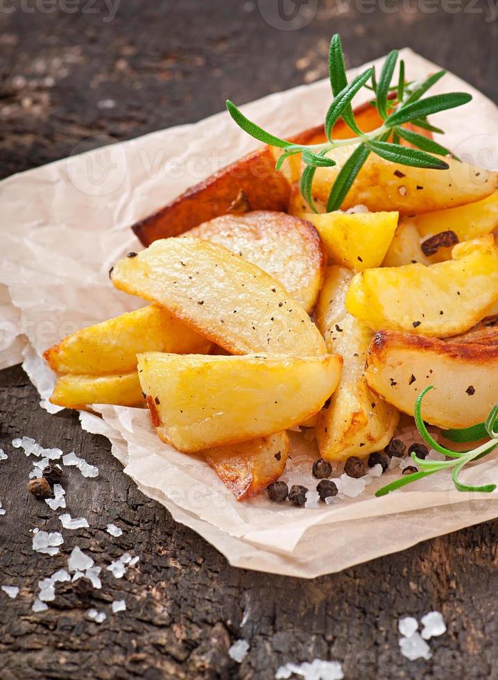 batatas fritas em rodelas foto