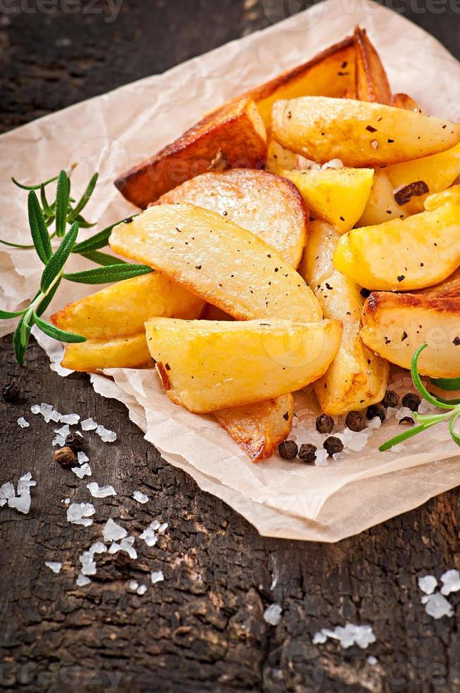 batatas fritas em rodelas foto