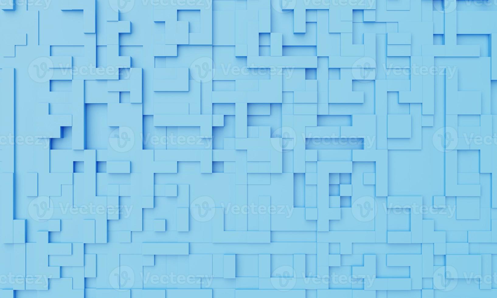 azul pastel mosaico abstrato. conceito de arte de papel de parede e pano de fundo. renderização de ilustração 3D foto