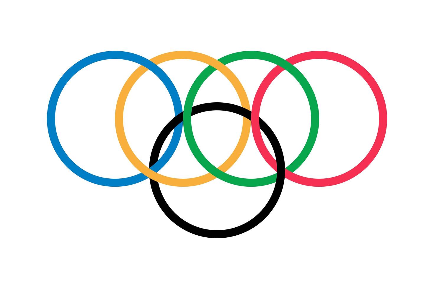 anéis de estilo olímpico. inclui trajeto de grampeamento. foto