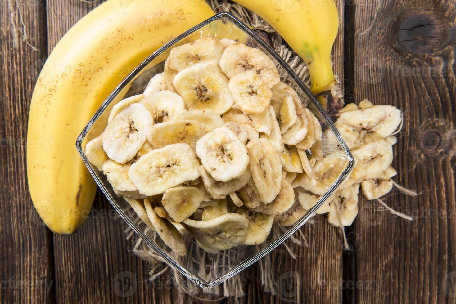 chips de banana (close-up) foto