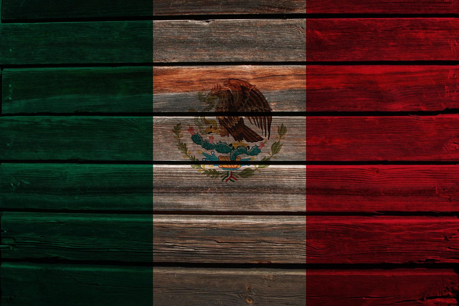 bandeira do méxico em madeira foto