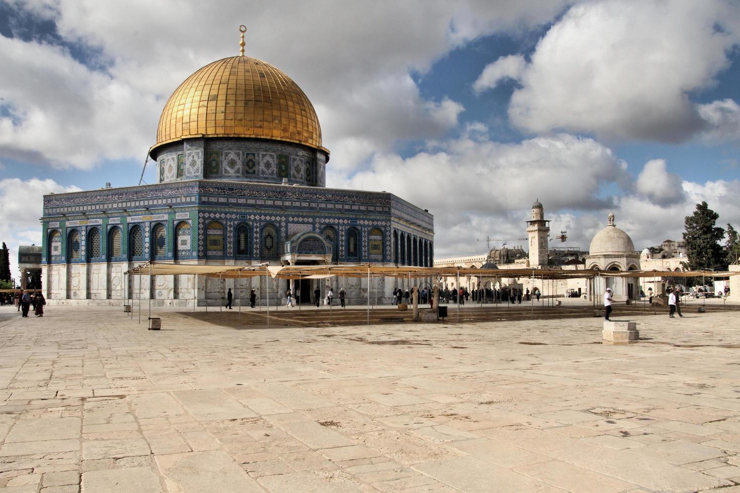 jerusalém em israel em maio de 2019 vista da cúpula da rocha foto