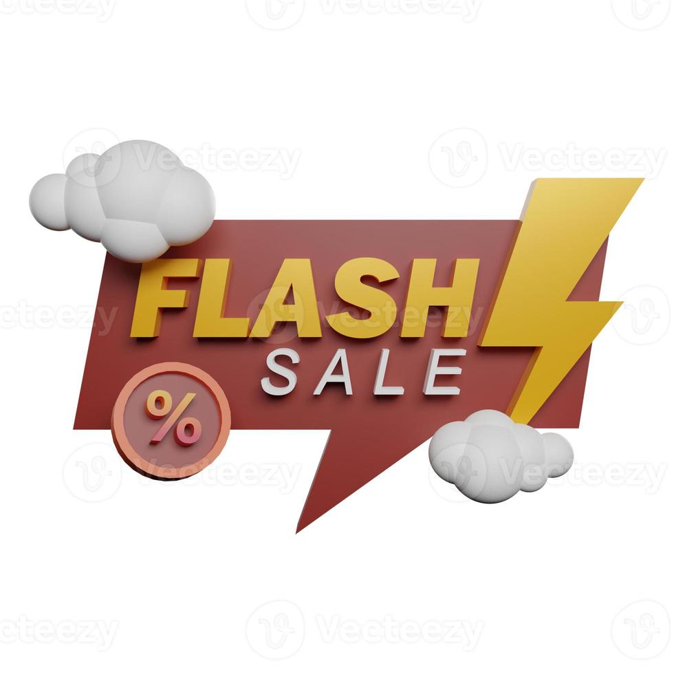 banner de promoção de desconto de venda em flash 3d foto hidgh qualidade