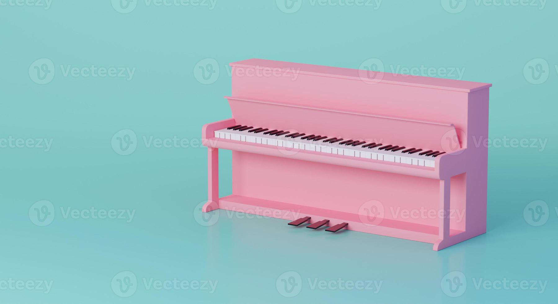 piano rosa suave clássico. renderização 3D. foto