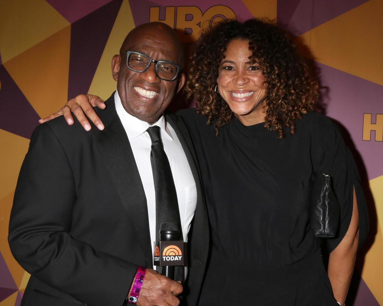 los angeles 7 de janeiro, al roker, tonya owens no hbo post golden globe party 2018 no beverly hilton hotel em 7 de janeiro de 2018 em beverly hills, ca foto