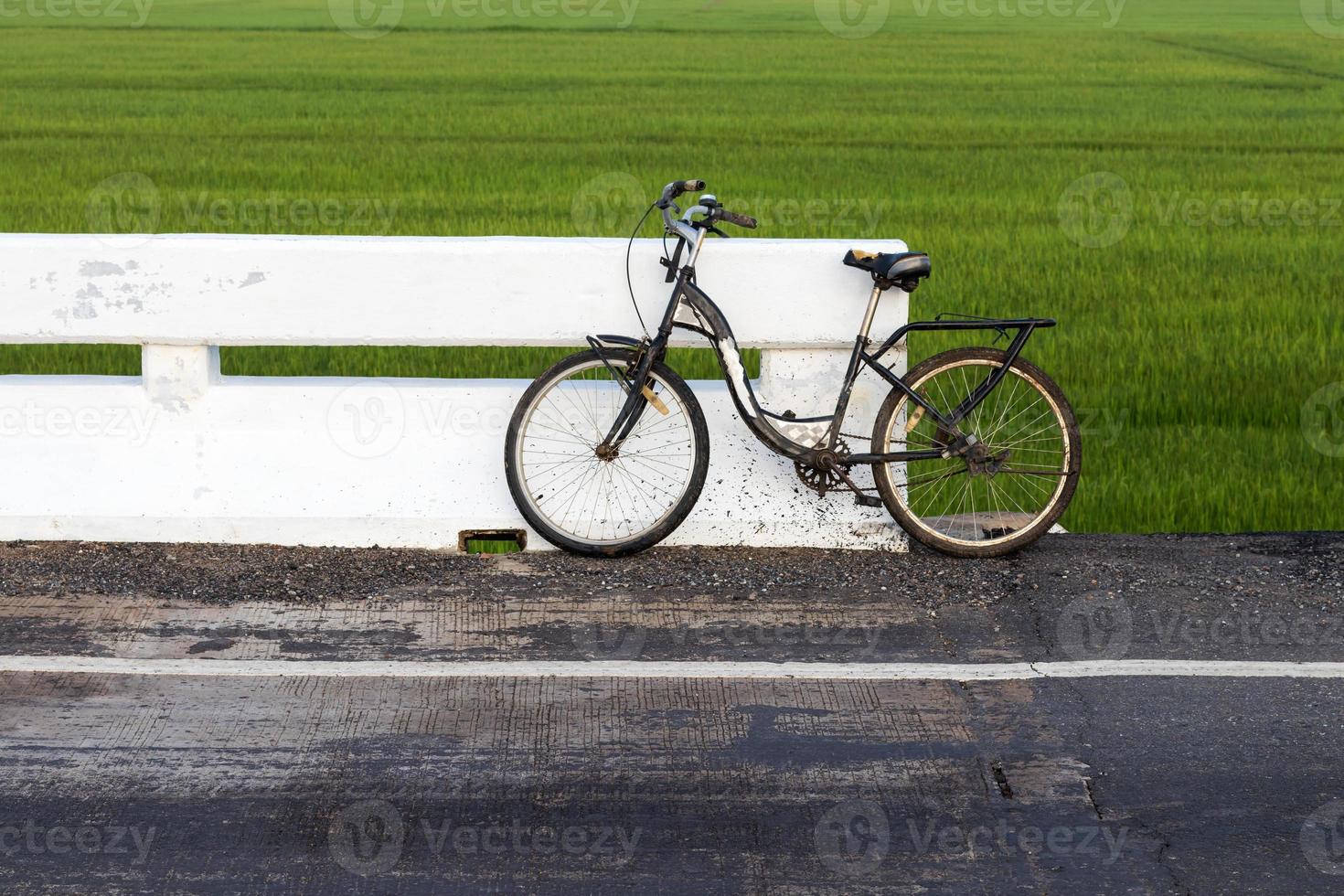 estrada velha da ponte da bicicleta. foto