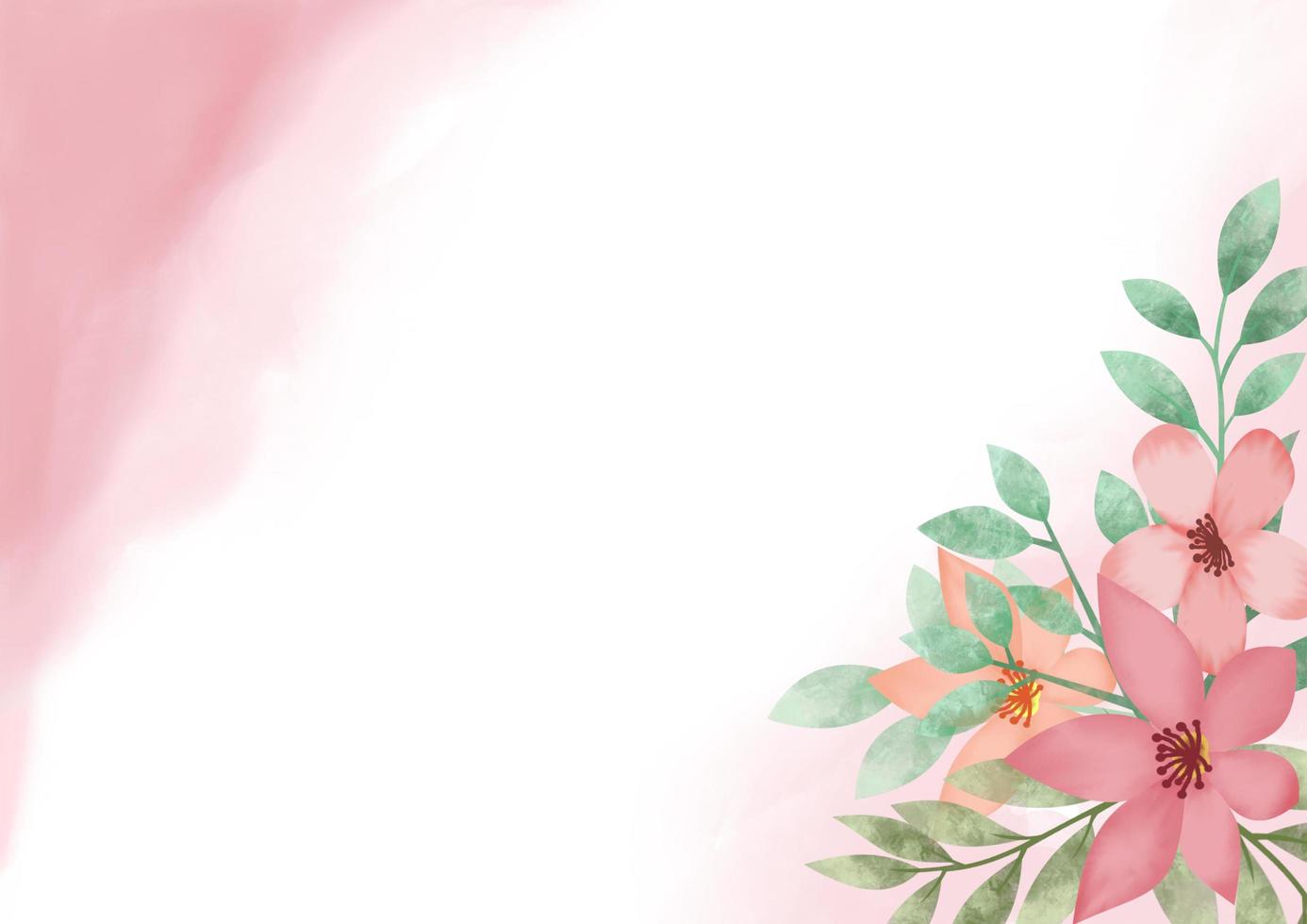 fundo floral aquarela verde com pincel e moldura floral para banner horizontal, pano de fundo, convite de casamento, cartão de agradecimento, papel de parede foto