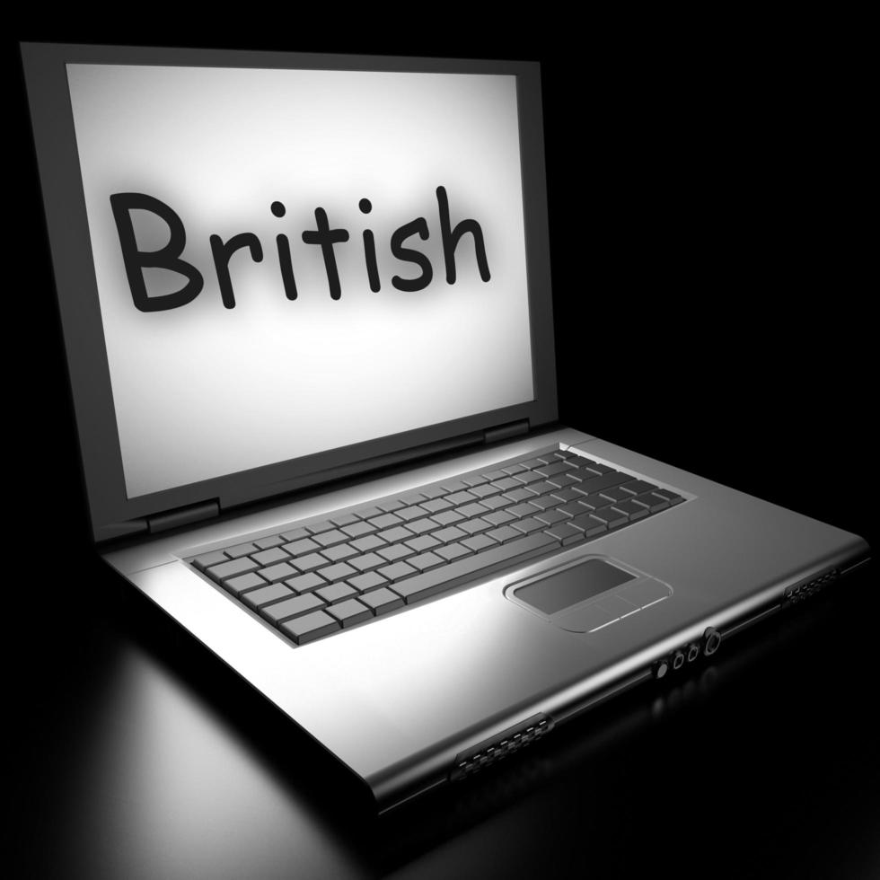 palavra britânica no laptop foto