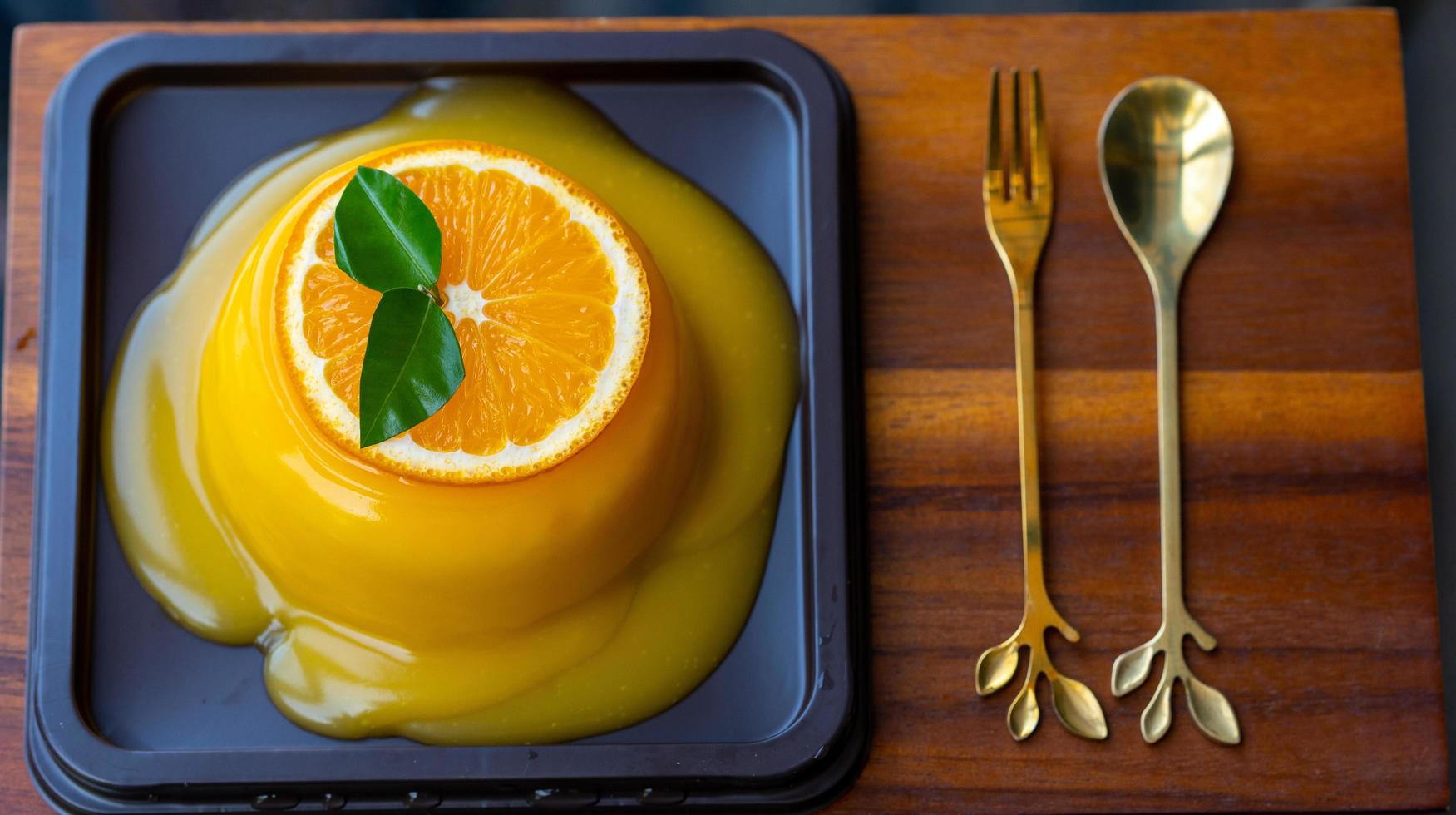 bolo de laranja, o cardápio mais vendido do café foto