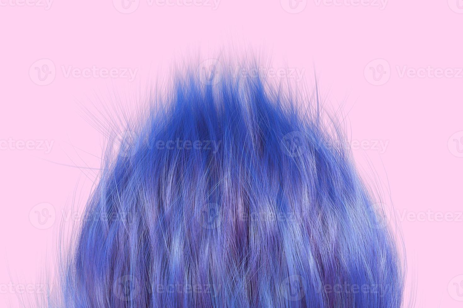 fundo de penteado liso violeta elegante. fundo de cabelo na moda. renderização 3d de ilustração moderna abstrata foto