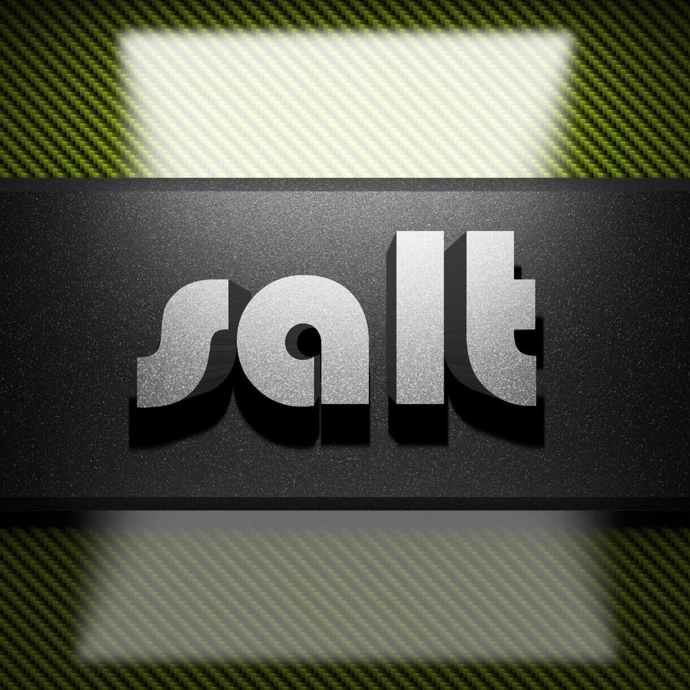 palavra sal de ferro em carbono foto