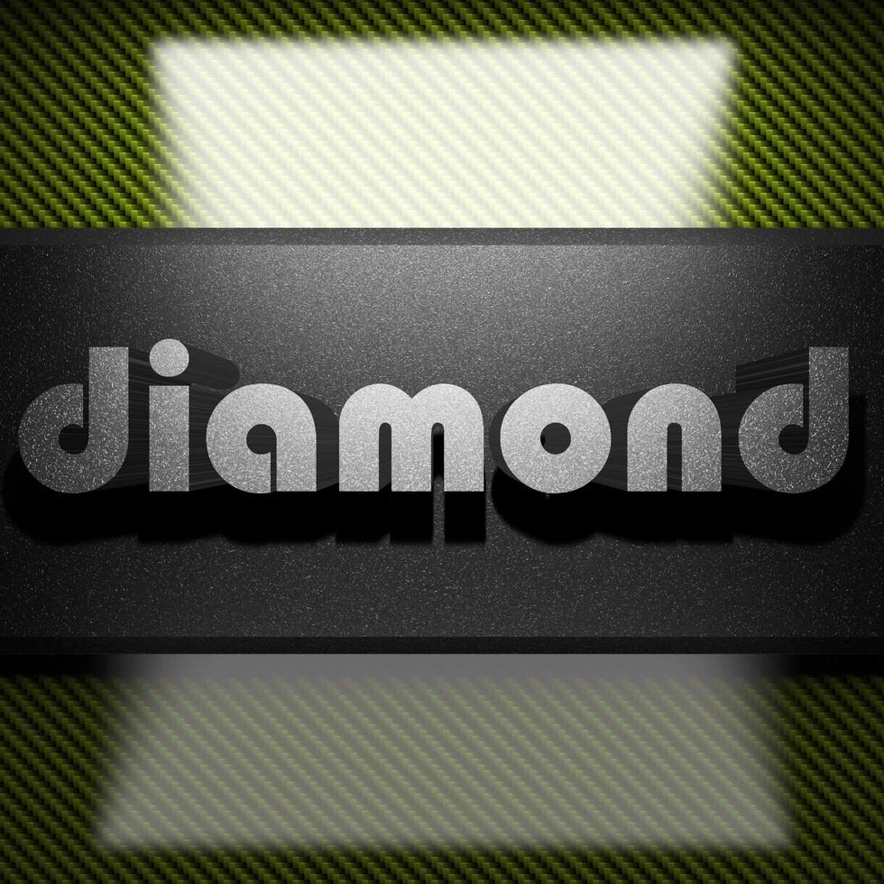 palavra diamante de ferro em carbono foto
