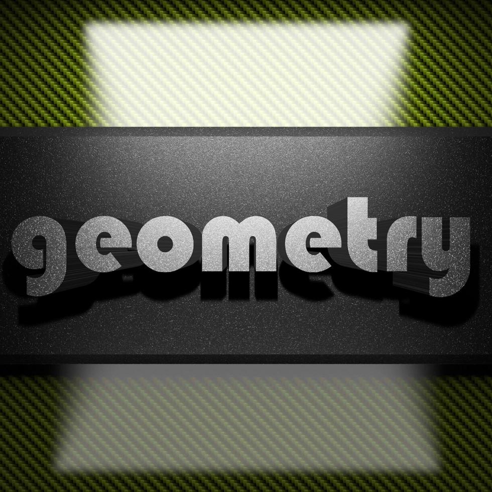 palavra geometria de ferro em carbono foto