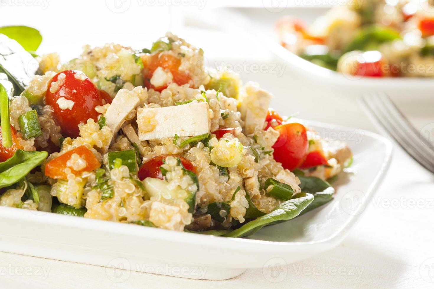quinoa vegana orgânica com legumes foto