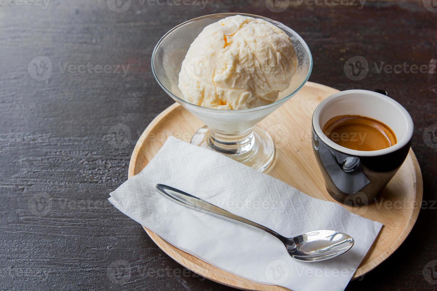 sorvete com café expresso foto