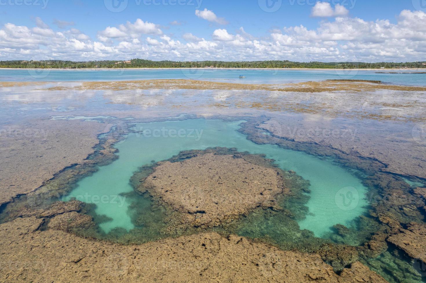 vista aérea da praia são miguel dos milagres, alagoas, brasil. foto