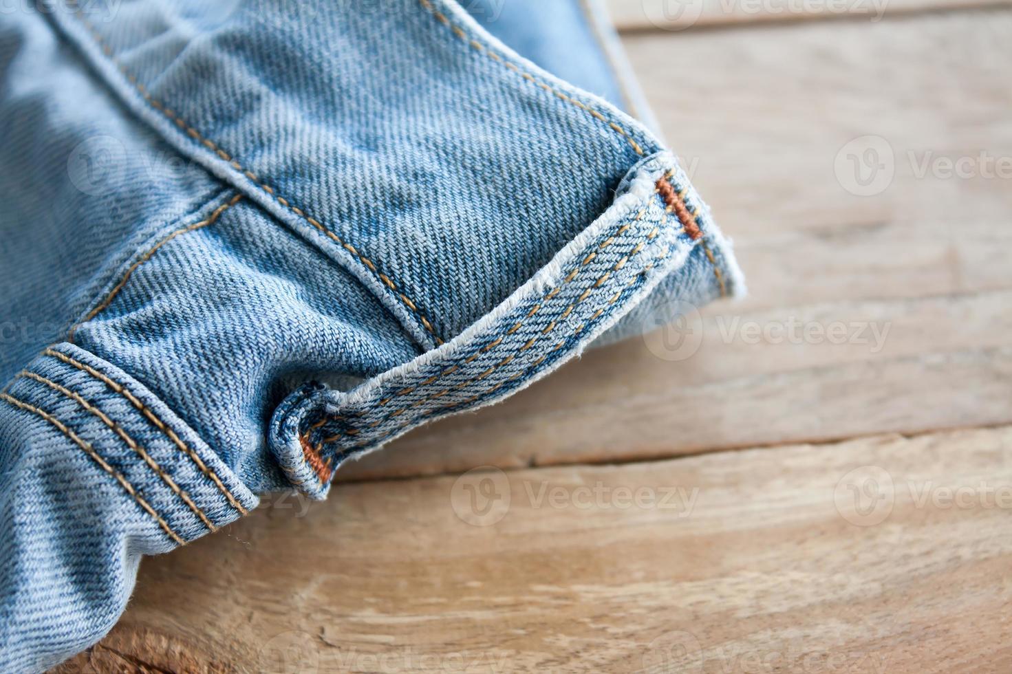 close-up de jeans azul foto