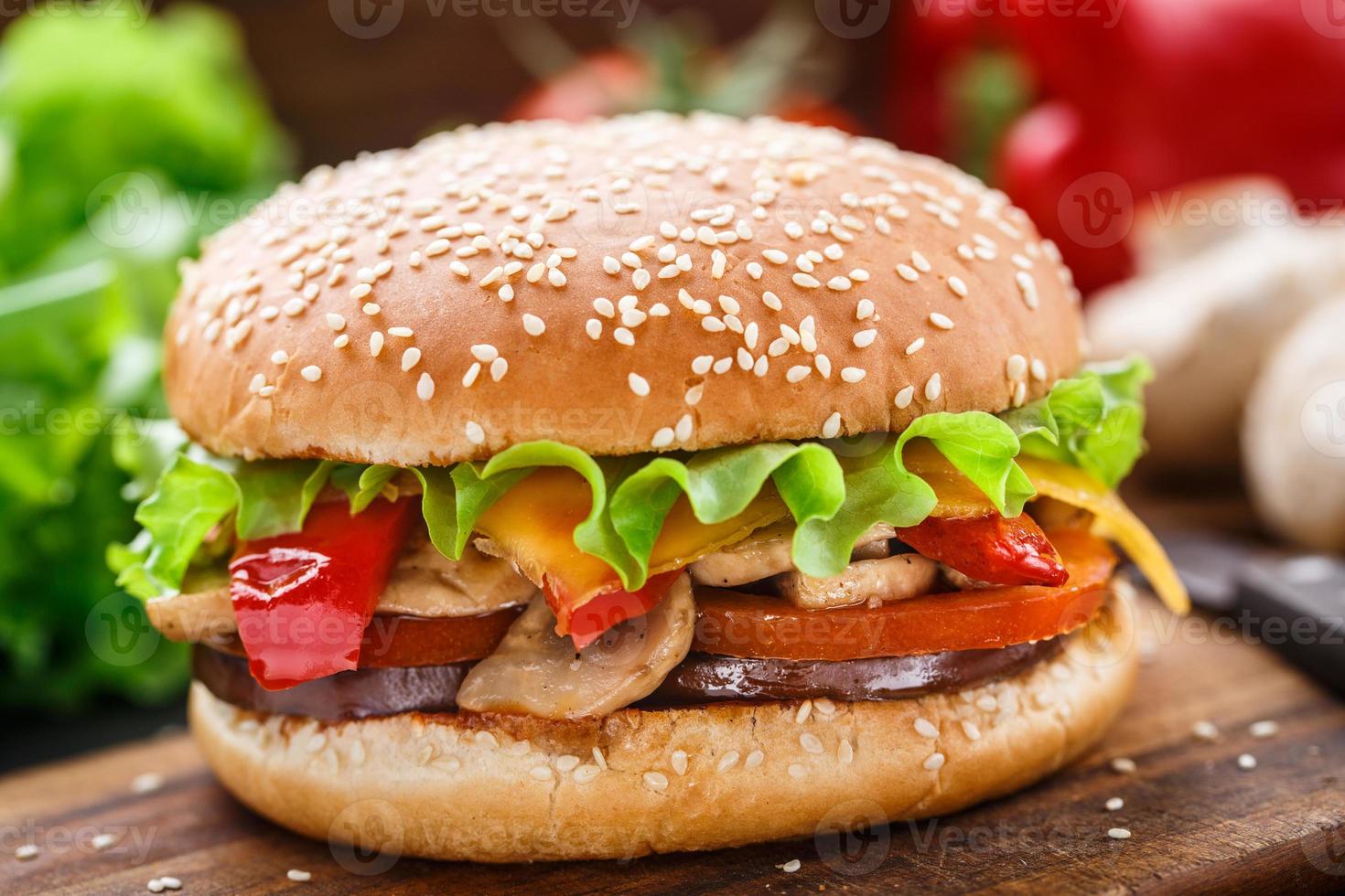 hamburguer vegetariano foto