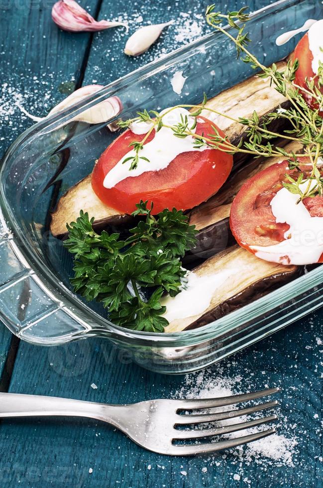 salada de pepino e tomate foto