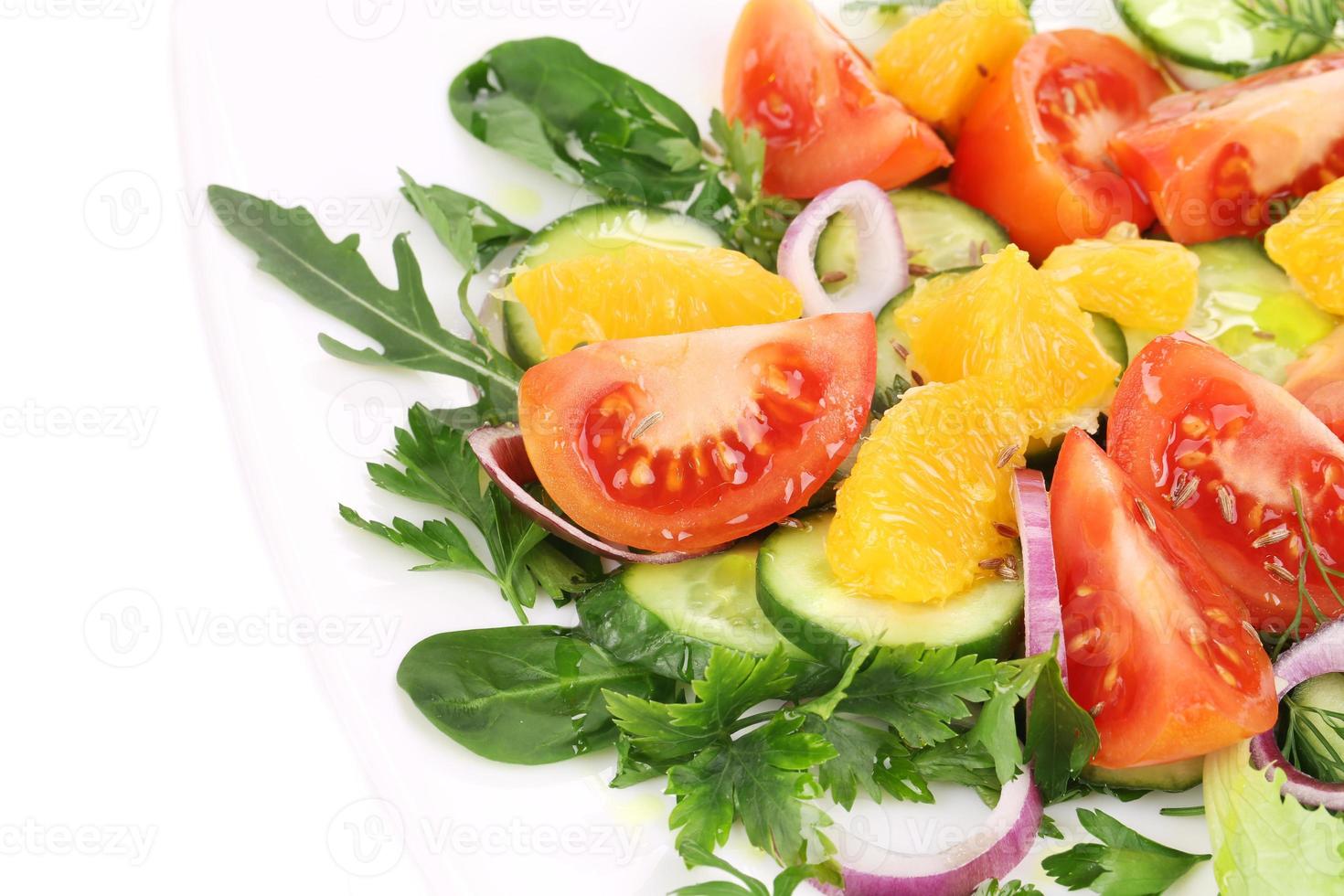 close-up de salada fresca. macro. foto