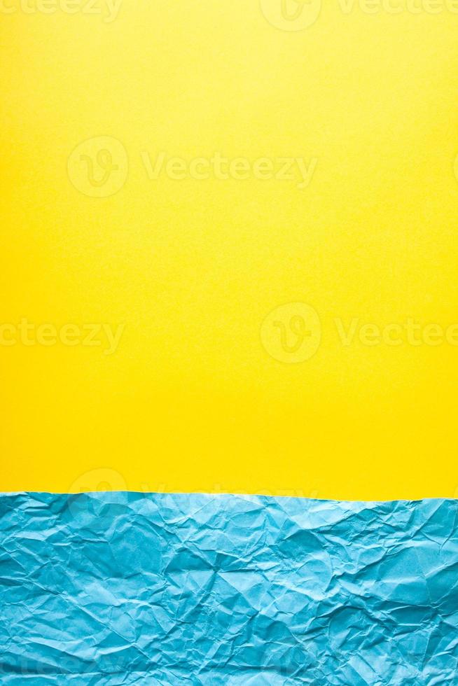 fundo de papel minimalista em azul e amarelo. foto