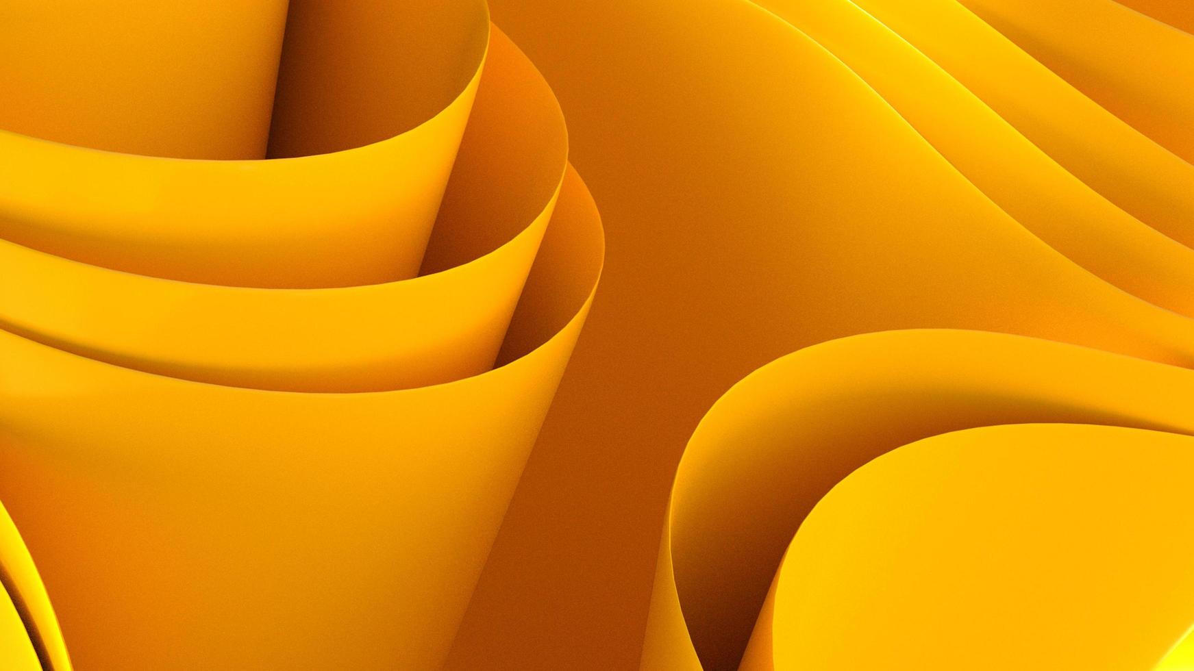 papel de parede da área de trabalho gradiente amarelo onda 3d foto