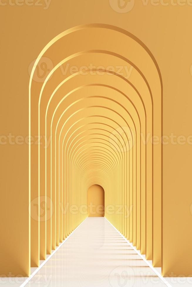 Ritmo de arco de renderização 3D em tom de cor pastel. foto