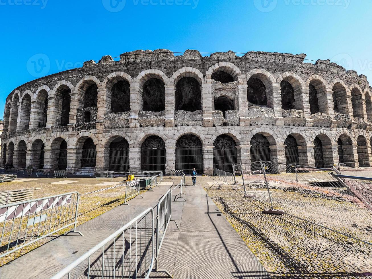 hdr verona arena anfiteatro romano foto