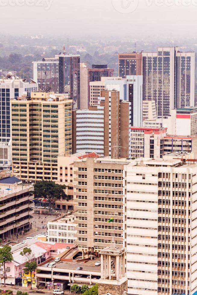 vista no distrito central de negócios de nairobi foto