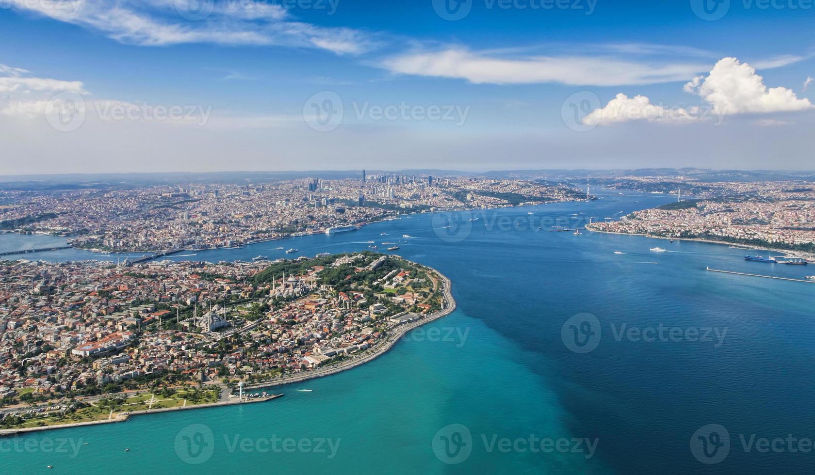 Vista aérea de Istambul foto