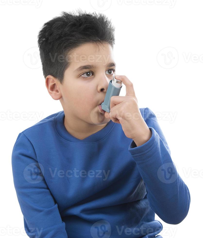retrato de criança asma foto