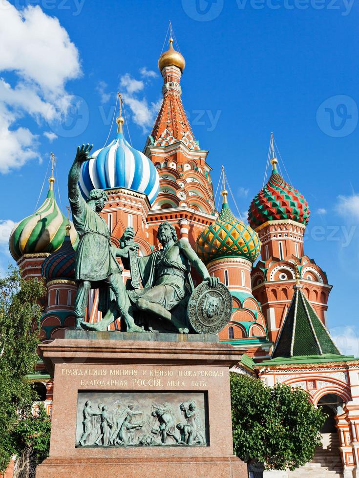 monumento de minin e pozharsky em Moscou, Rússia foto