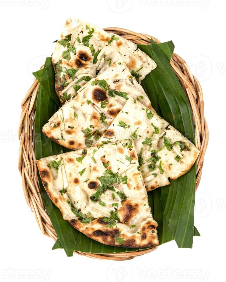 kulcha naan vegetariano roti cozinha indiana foto