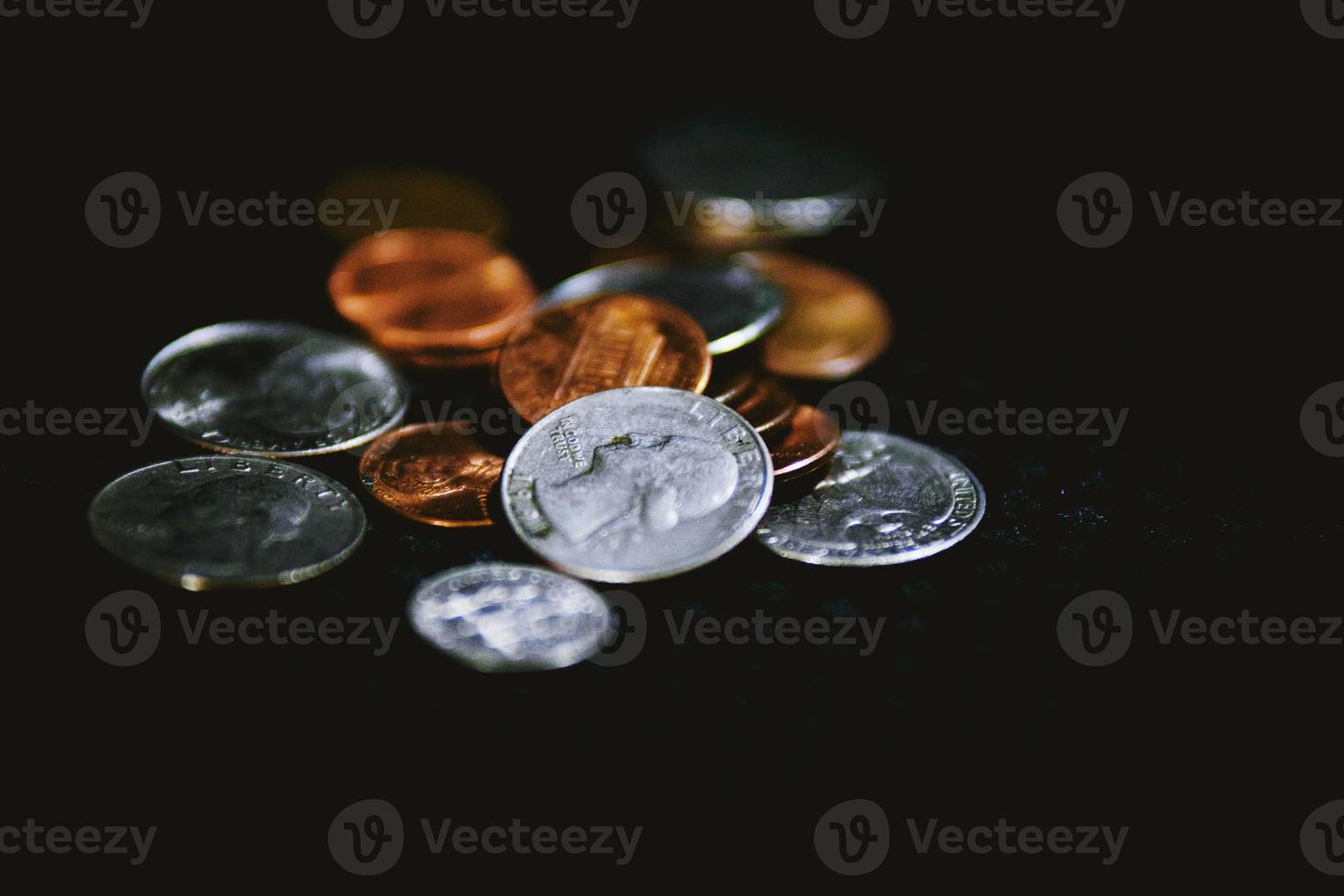 dinheiro - moedas dos eua foto