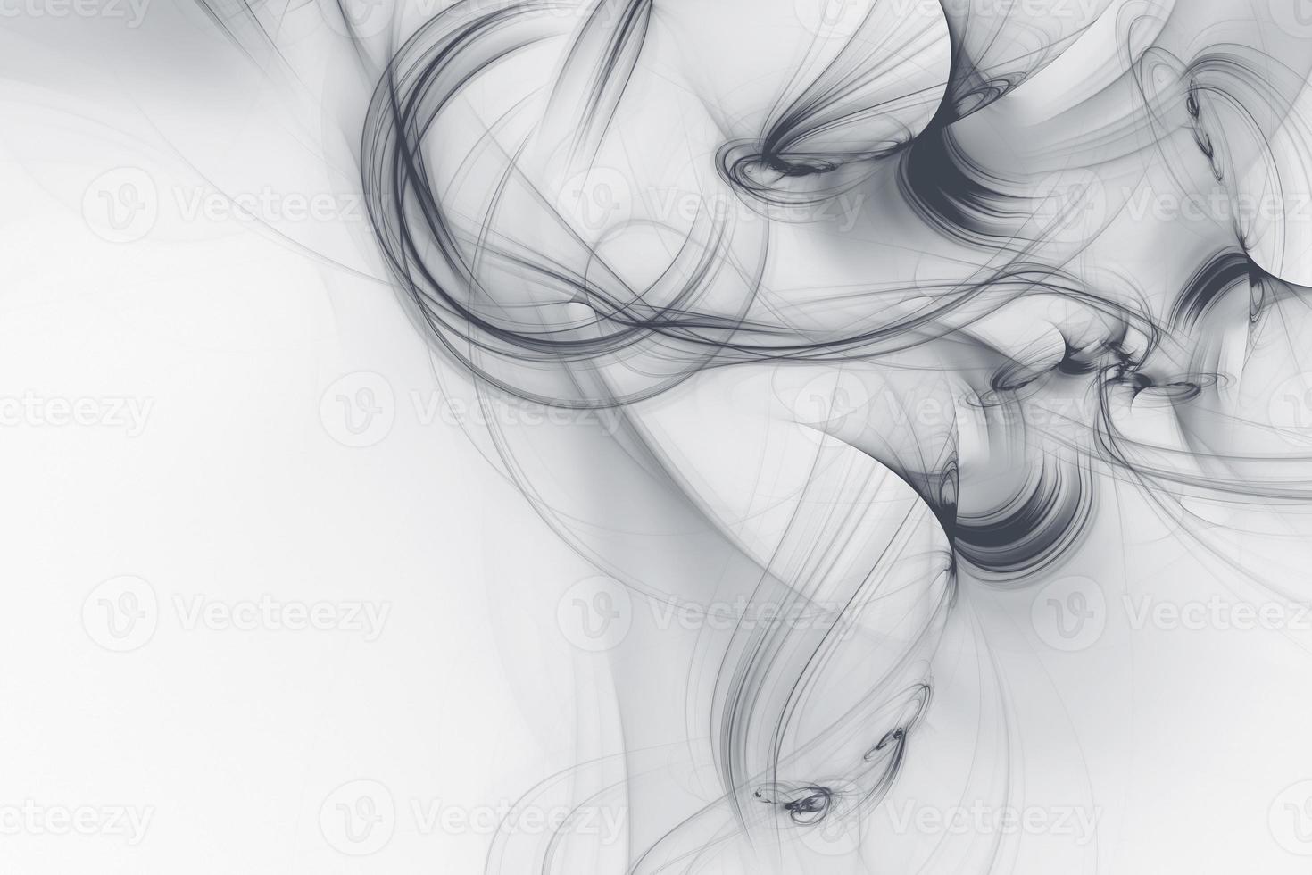 onda esfumaçada abstrata sobre fundo branco. renderização 3d de superfície de papel de parede de efeito de luz futurista foto