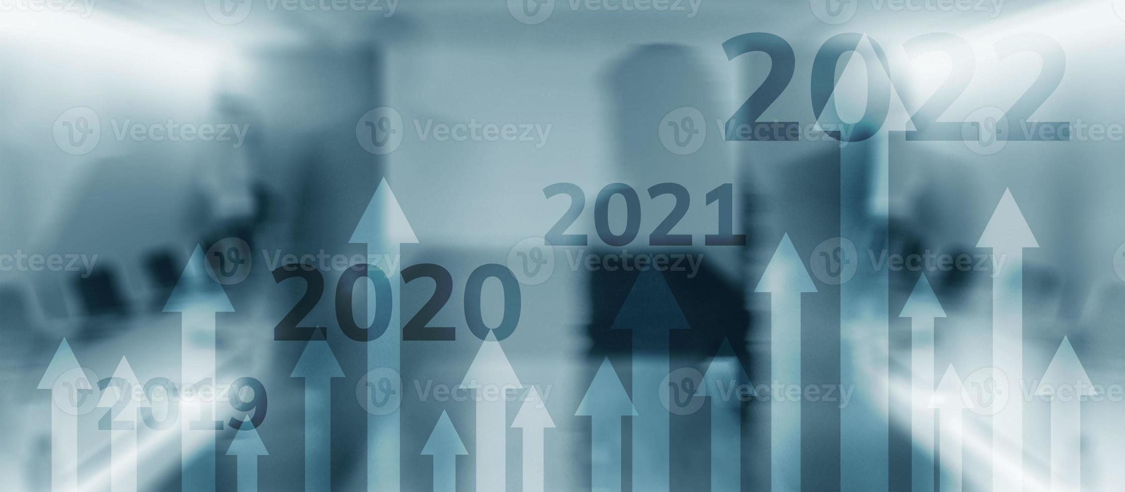 2022 tecnologia finacial. fundo abstrato azul. conceito para o ano novo 2022 foto