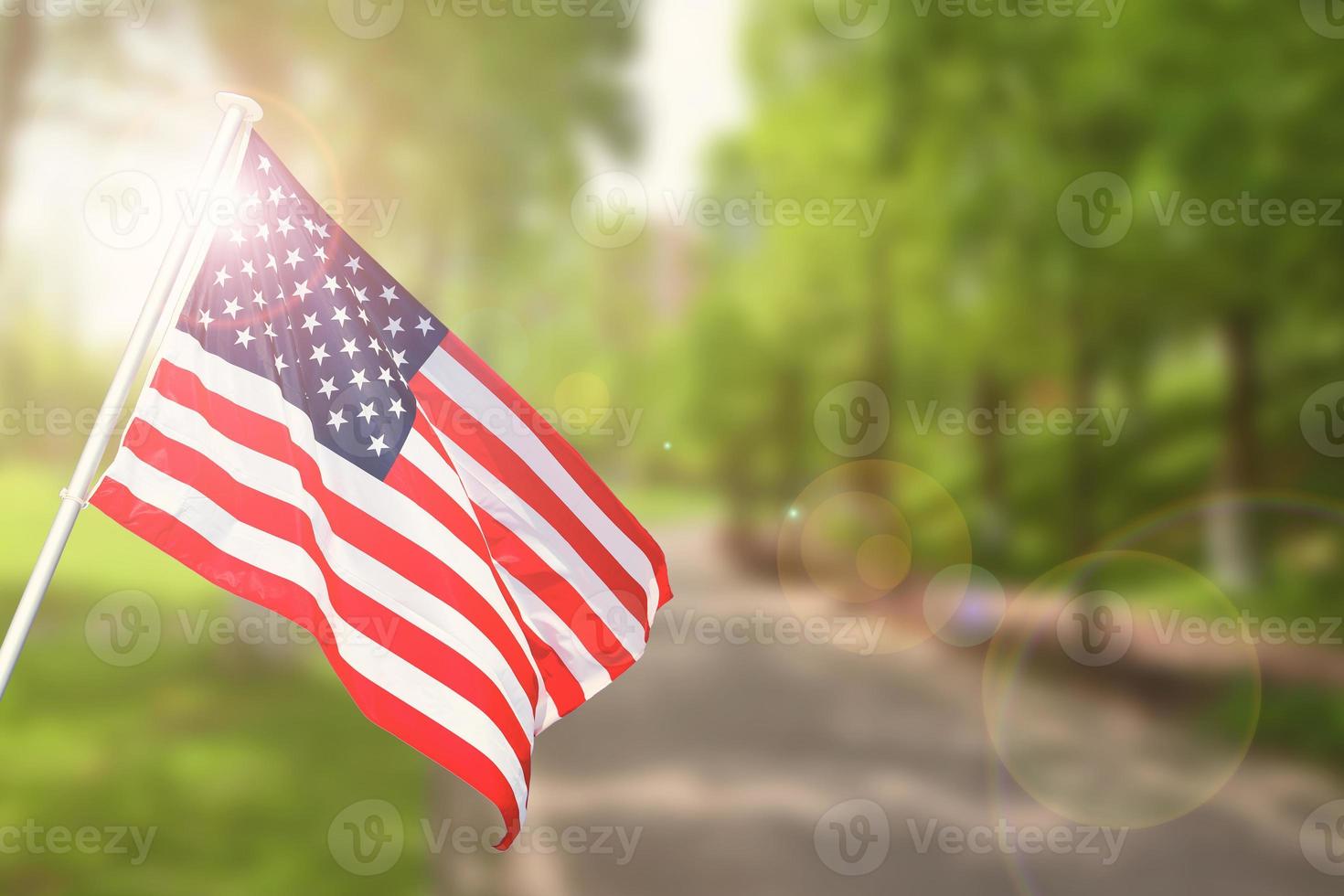 bandeira americana para o dia do memorial, 4 de julho, dia do trabalho, dia dos presidentes, dia da independência. foto