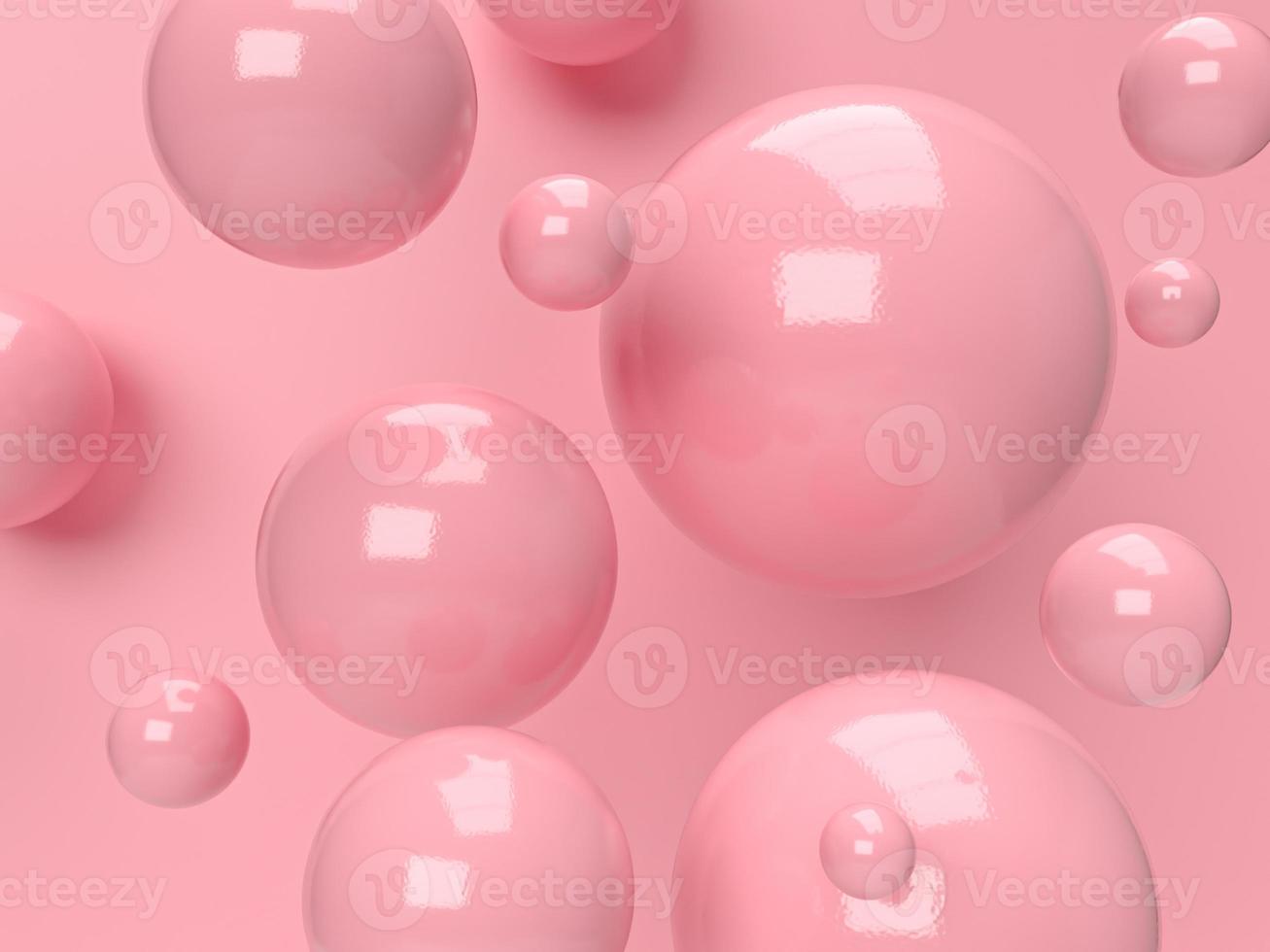 3D renderização abstrata. Produtos de beleza definidos para maquete de embalagens de cosméticos e cuidados com a pele design mínimo em fundo rosa pastel foto