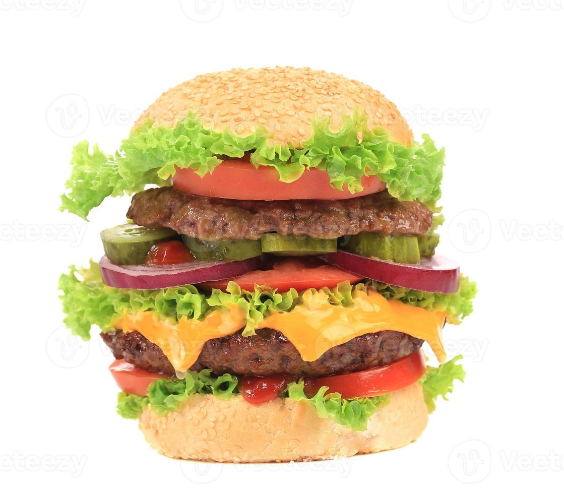 grande hambúrguer apetitoso. foto