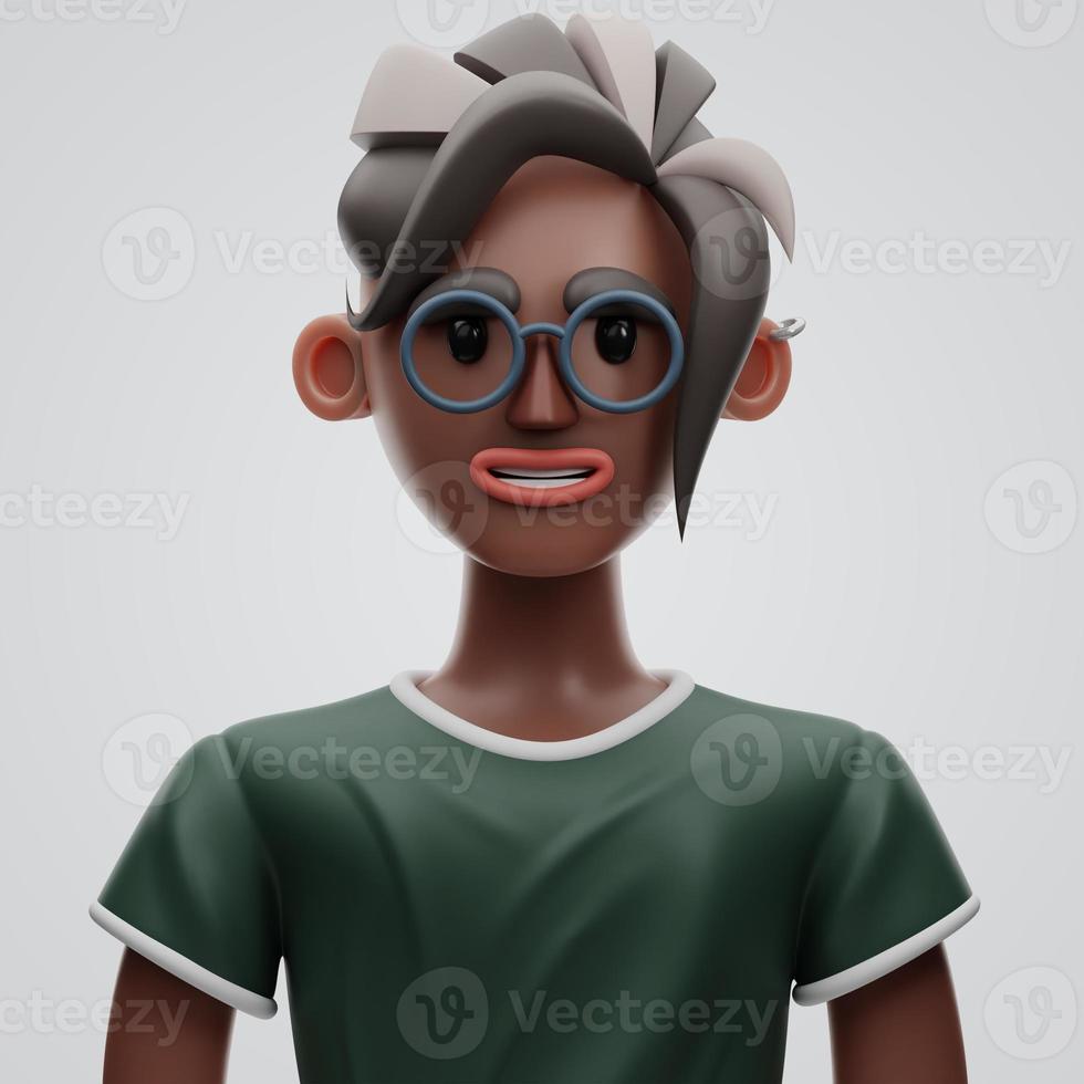 renderização 3d de personagem humana feminina premium em fundo isolado foto