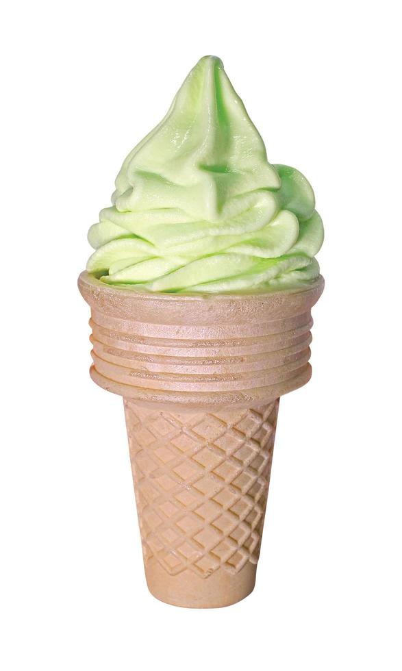 softserve verde sobre fundo branco foto