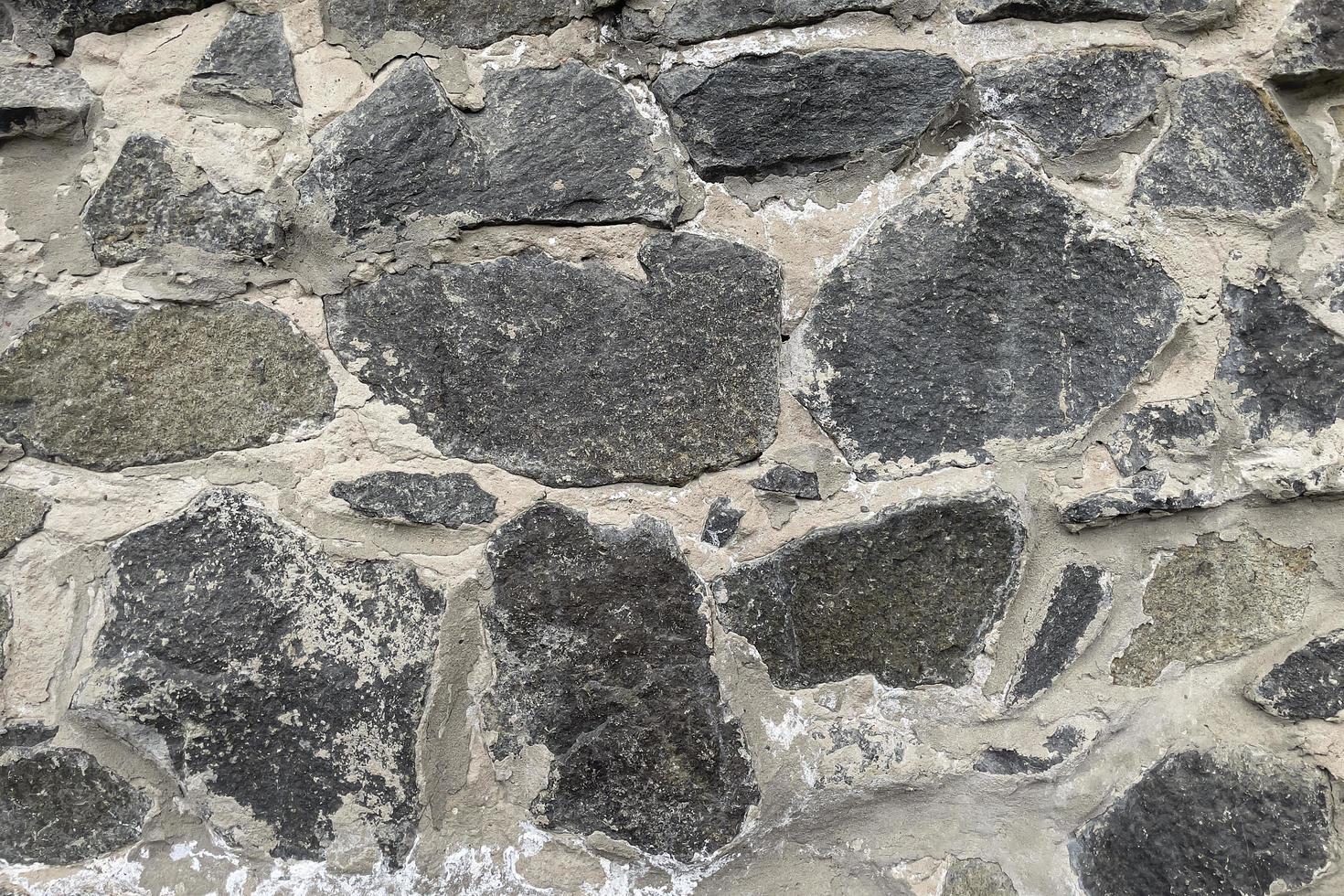 textura de pedra cinza, alvenaria de pedras naturais foto